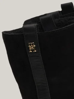 Botki Do Kostki|Botki*Tommy Hilfiger Zamszowe Botki Na Podeszwie Z Protektorem BLACK