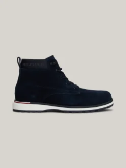 Buty Sznurowane|Buty*Tommy Hilfiger Zamszowe Botki Nad Kostkę Z Logo DESERT SKY