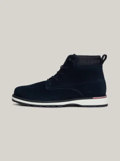 Buty Sznurowane|Buty*Tommy Hilfiger Zamszowe Botki Nad Kostkę Z Logo DESERT SKY