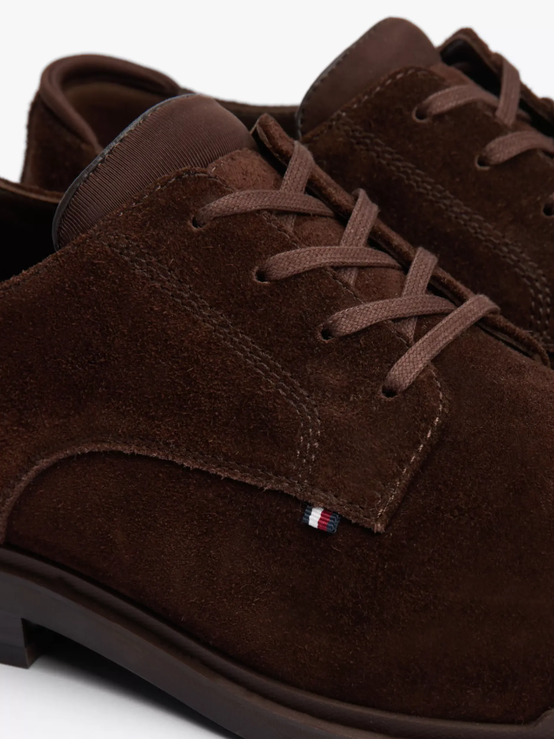 Buty Wizytowe*Tommy Hilfiger Zamszowe Buty Derby COCOA
