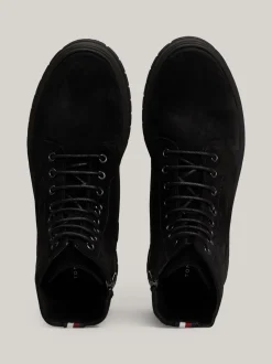 Buty Sznurowane|Buty*Tommy Hilfiger Zamszowe Buty Nad Kostkę BLACK