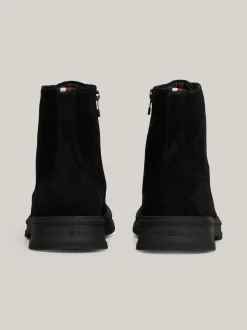 Buty Sznurowane|Buty*Tommy Hilfiger Zamszowe Buty Nad Kostkę BLACK
