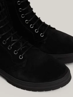 Buty Sznurowane|Buty*Tommy Hilfiger Zamszowe Buty Nad Kostkę BLACK
