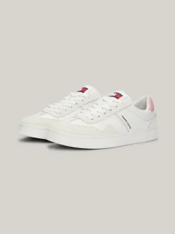 Sneakersy*Tommy Hilfiger Zamszowe Buty Sportowe ECRU