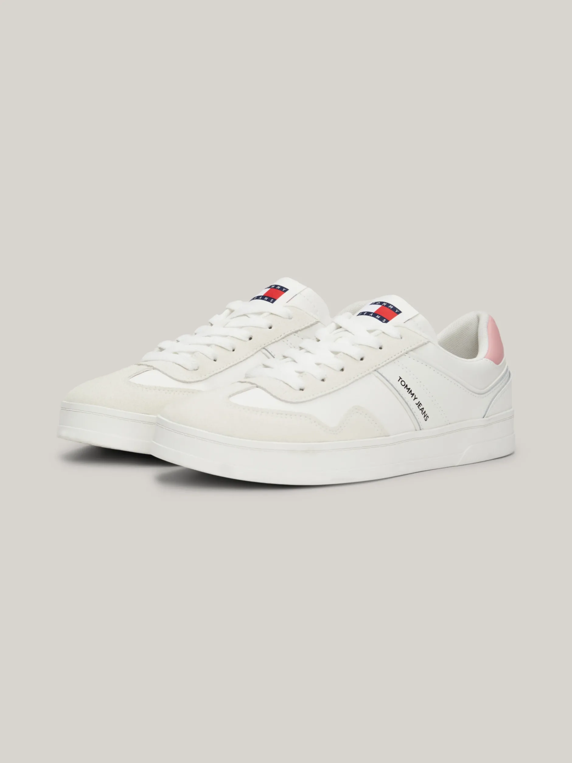 Sneakersy*Tommy Hilfiger Zamszowe Buty Sportowe ECRU