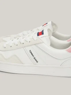 Sneakersy*Tommy Hilfiger Zamszowe Buty Sportowe ECRU