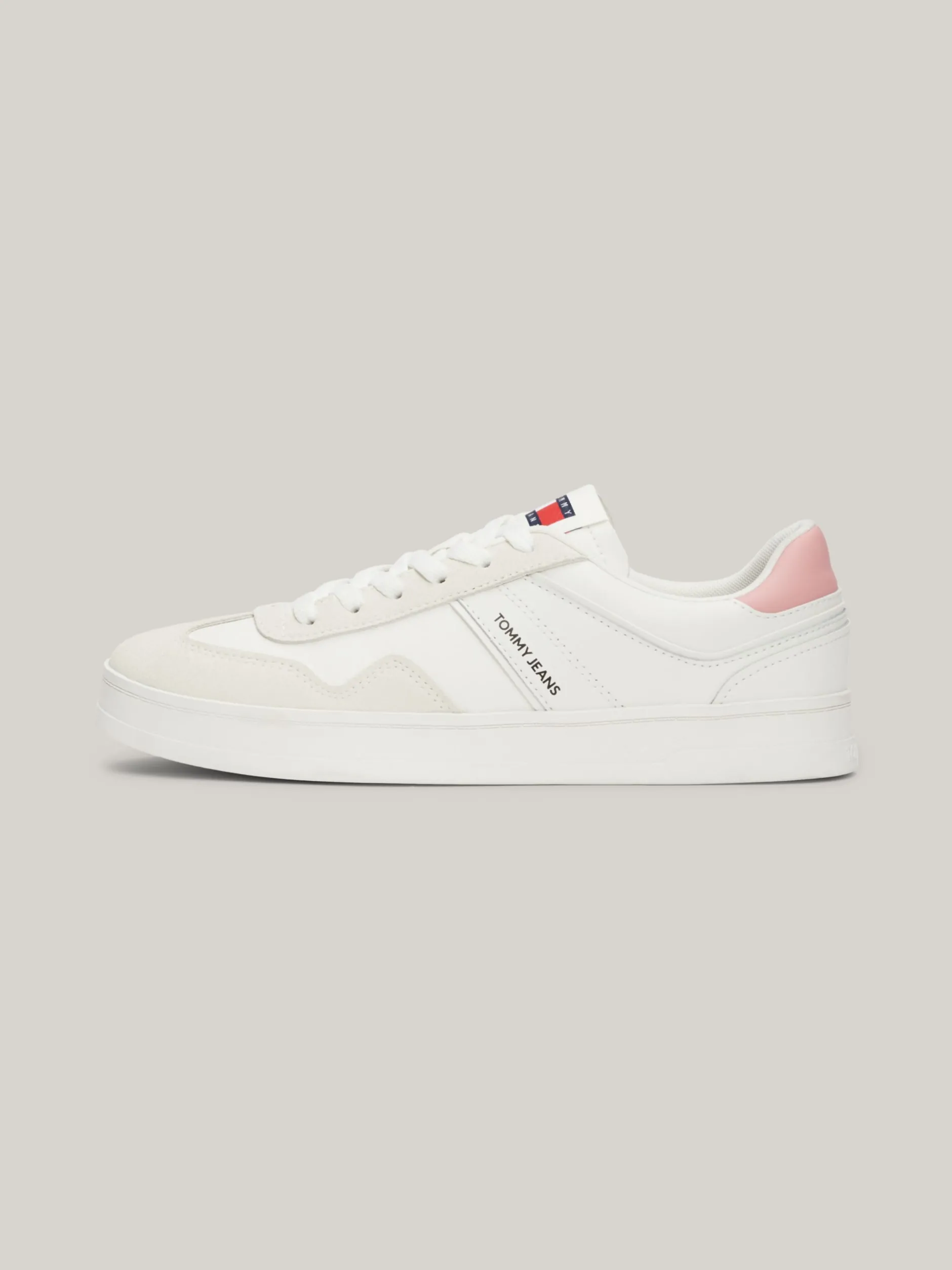 Sneakersy*Tommy Hilfiger Zamszowe Buty Sportowe ECRU