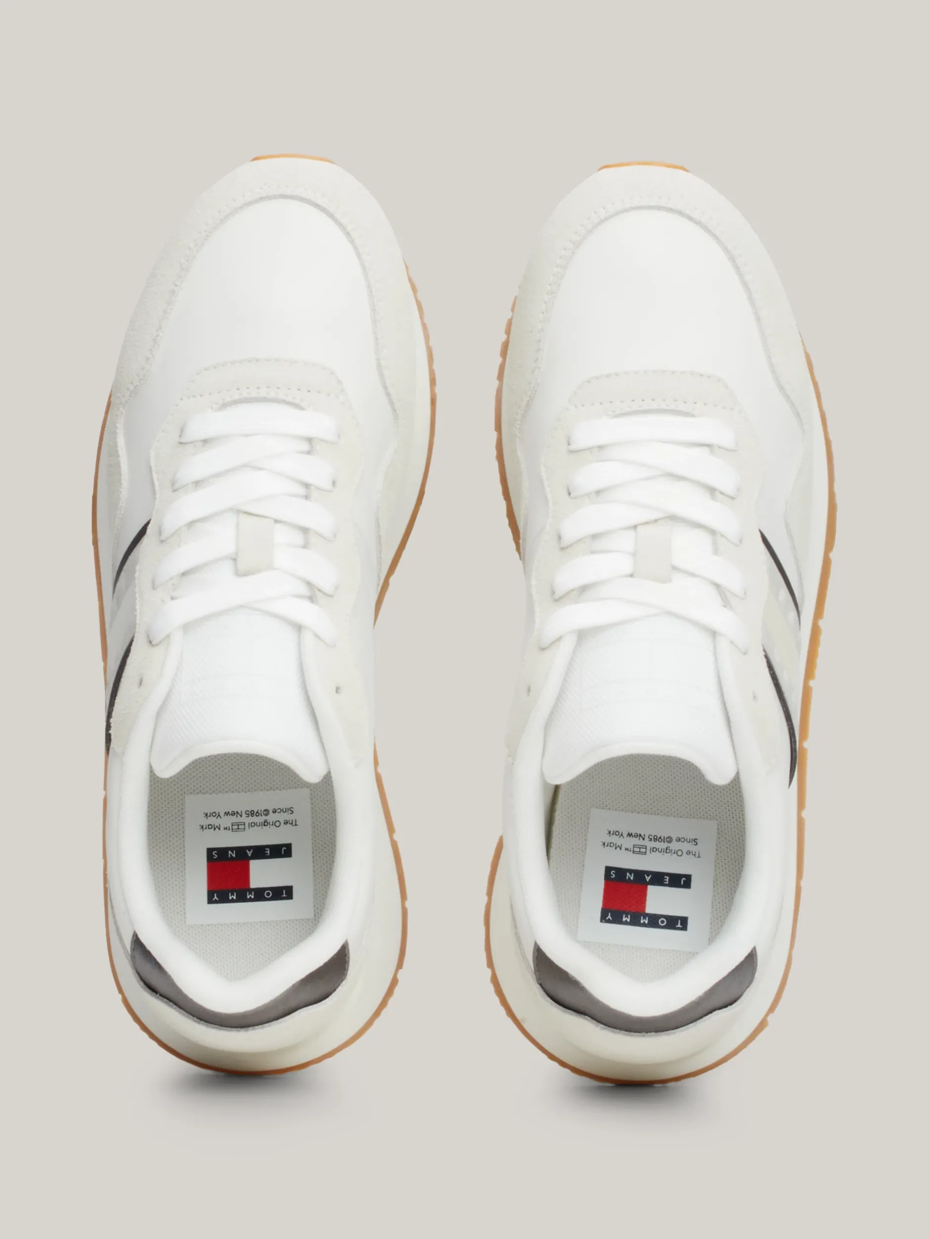 Sneakersy*Tommy Hilfiger Zamszowe Buty Sportowe ECRU
