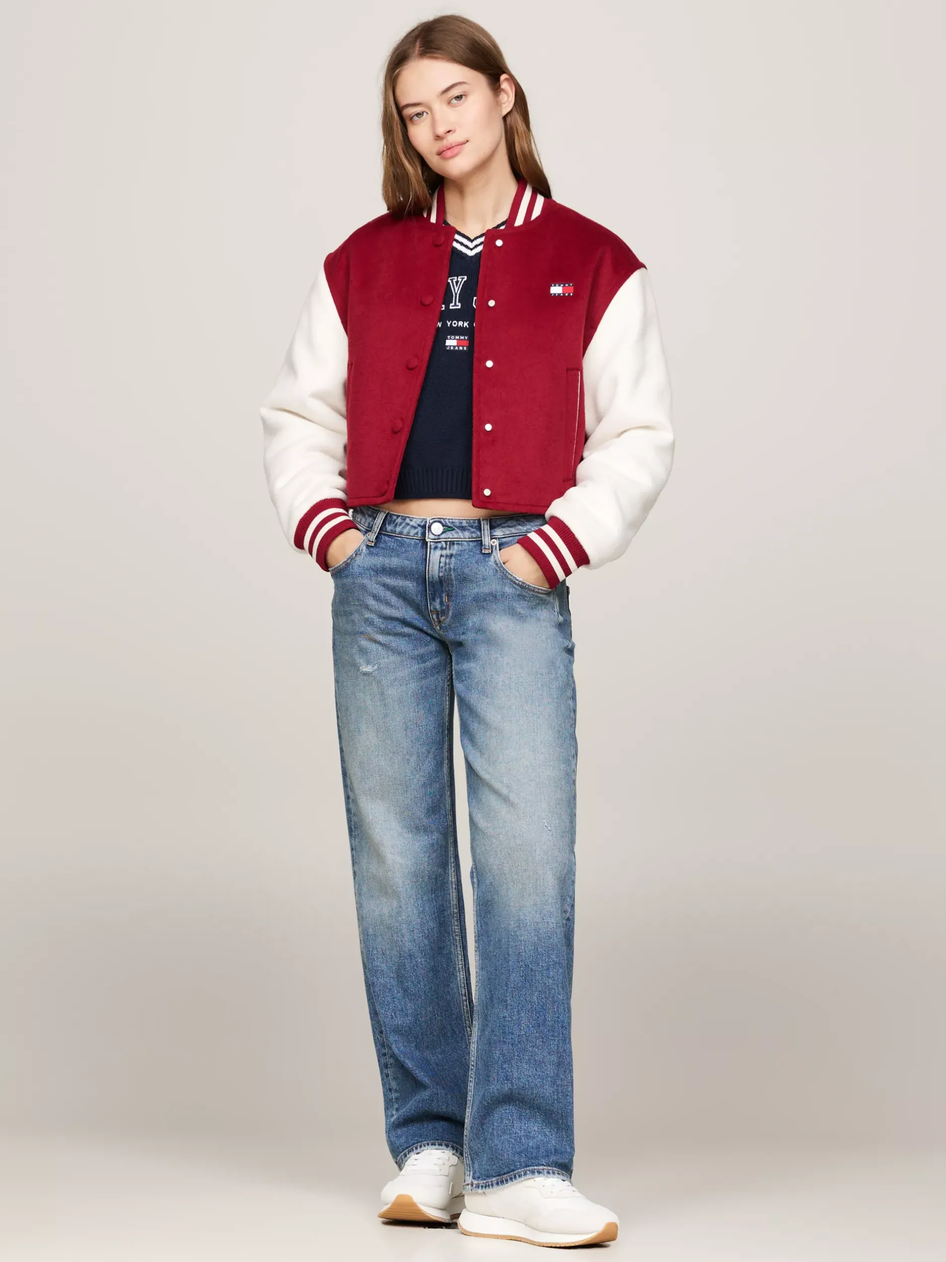 Sneakersy*Tommy Hilfiger Zamszowe Buty Sportowe ECRU