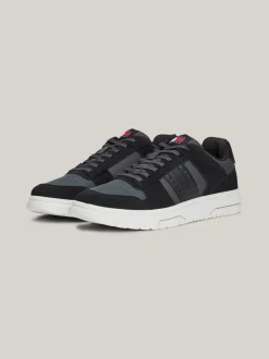 Sneakersy*Tommy Hilfiger Zamszowe Buty Sportowe Brooklyn Ze Wstawkami BLACK