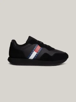 Sneakersy*Tommy Hilfiger Zamszowe Buty Sportowe Do Biegania Z Logo BLACK