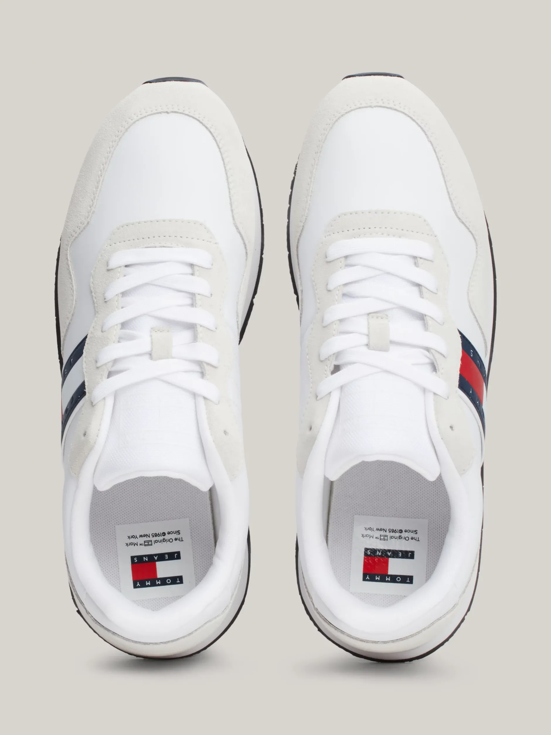 White Trainers|Sneakersy*Tommy Hilfiger Zamszowe Buty Sportowe Do Biegania Z Logo WHITE