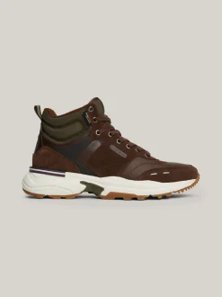 Sneakersy*Tommy Hilfiger Zamszowe Buty Sportowe Do Kostki Z Protektorem COCOA