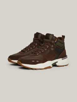 Sneakersy*Tommy Hilfiger Zamszowe Buty Sportowe Do Kostki Z Protektorem COCOA