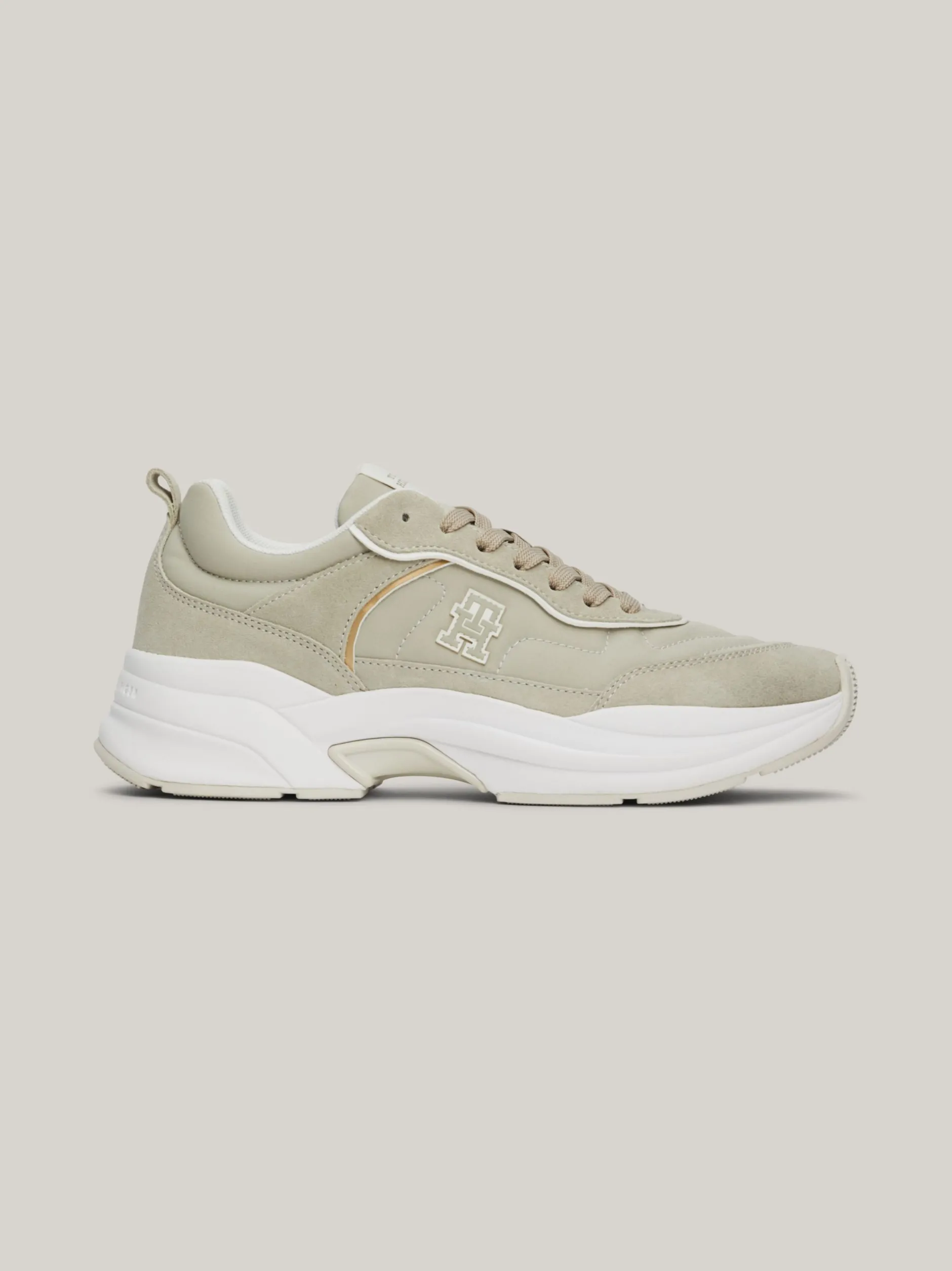 Sneakersy*Tommy Hilfiger Zamszowe Buty Sportowe Do Biegania STONE