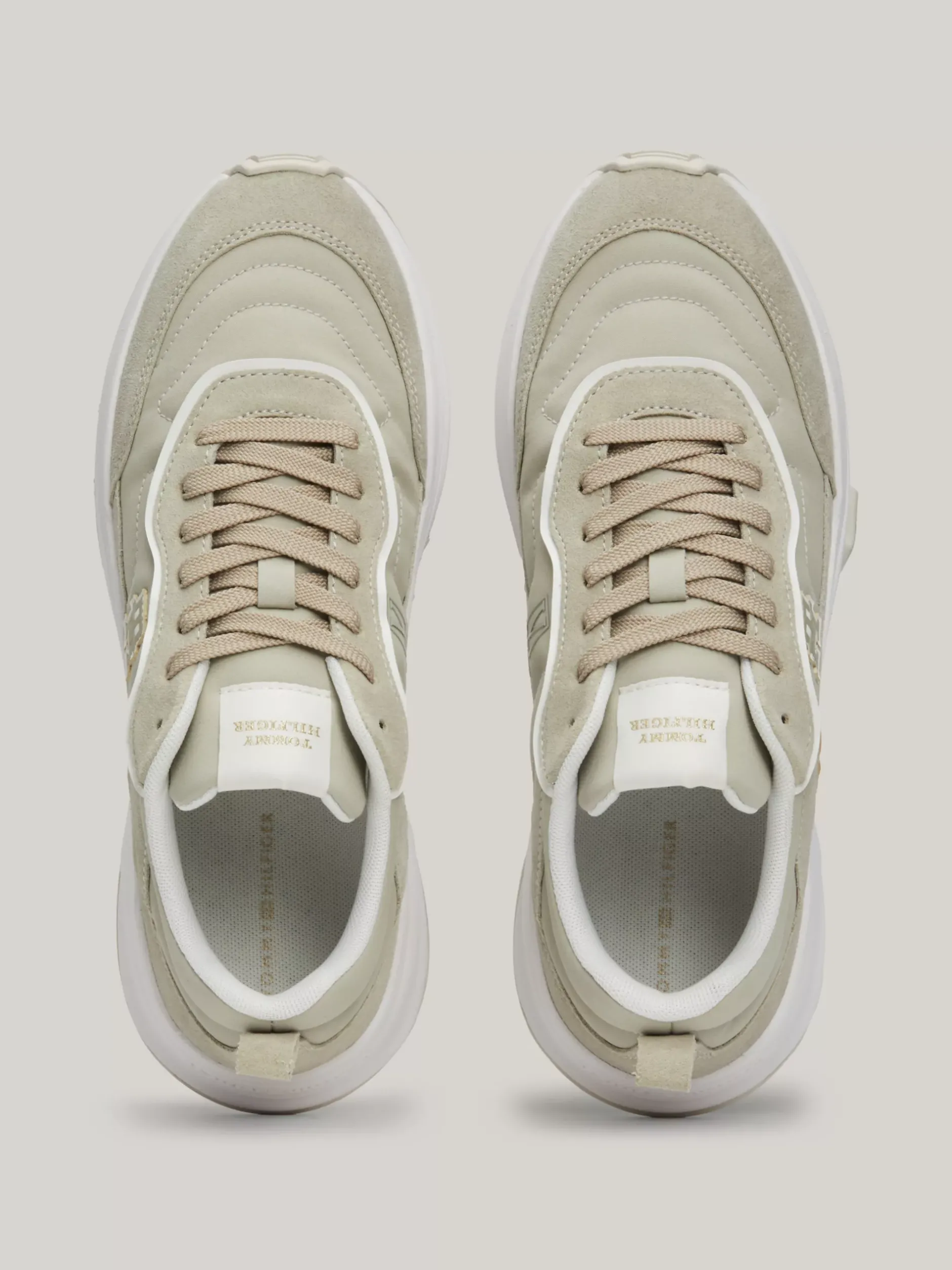 Sneakersy*Tommy Hilfiger Zamszowe Buty Sportowe Do Biegania STONE