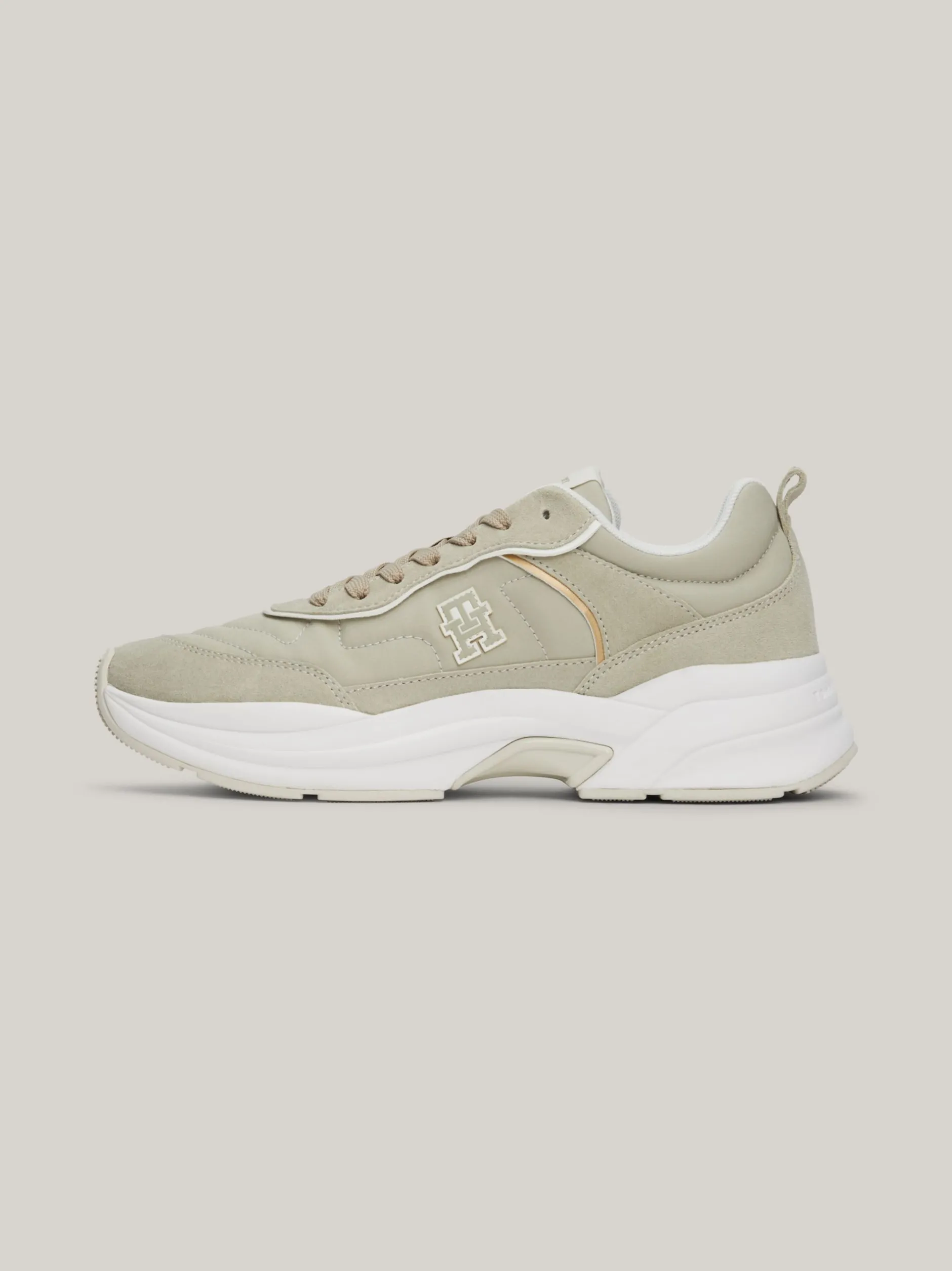 Sneakersy*Tommy Hilfiger Zamszowe Buty Sportowe Do Biegania STONE
