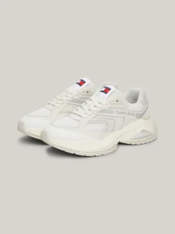 Sneakersy*Tommy Hilfiger Zamszowe Buty Sportowe W Stylu Retro ECRU