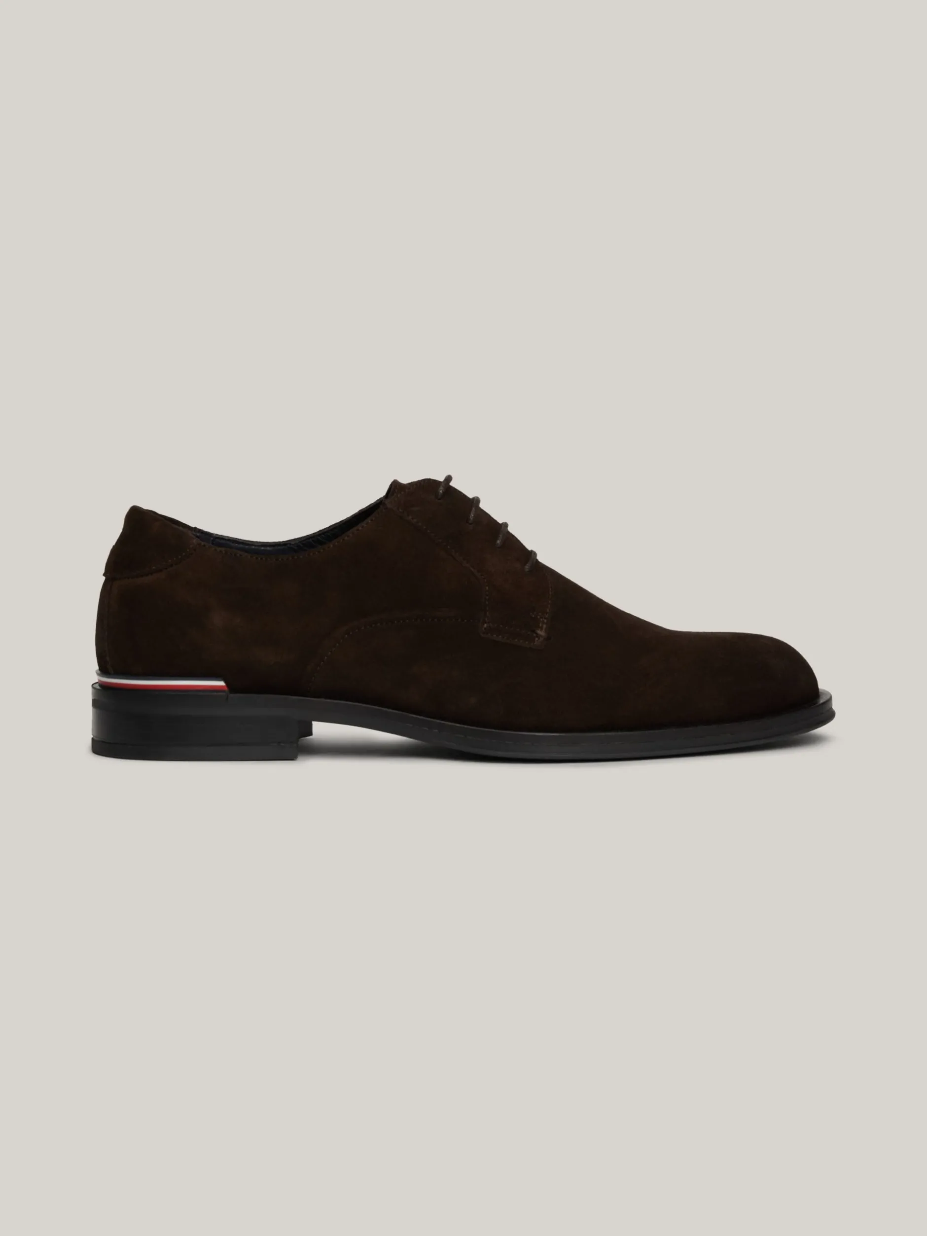 Buty Wizytowe*Tommy Hilfiger Zamszowe Derby DARK COFFEE