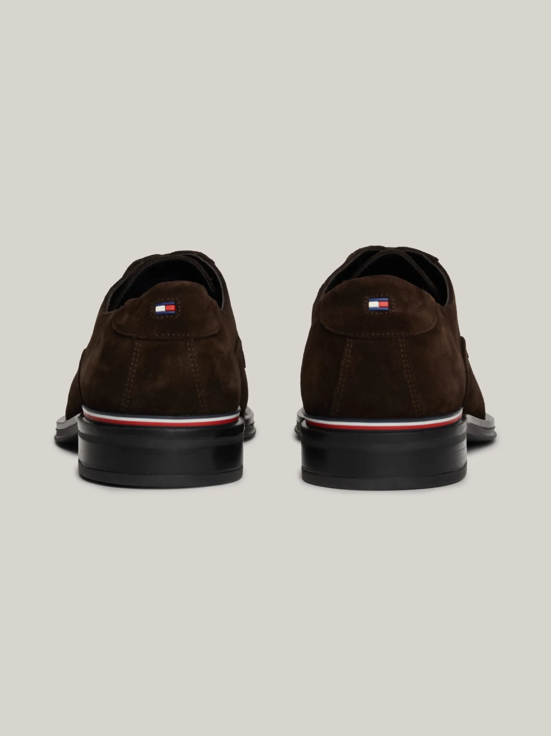 Buty Wizytowe*Tommy Hilfiger Zamszowe Derby DARK COFFEE