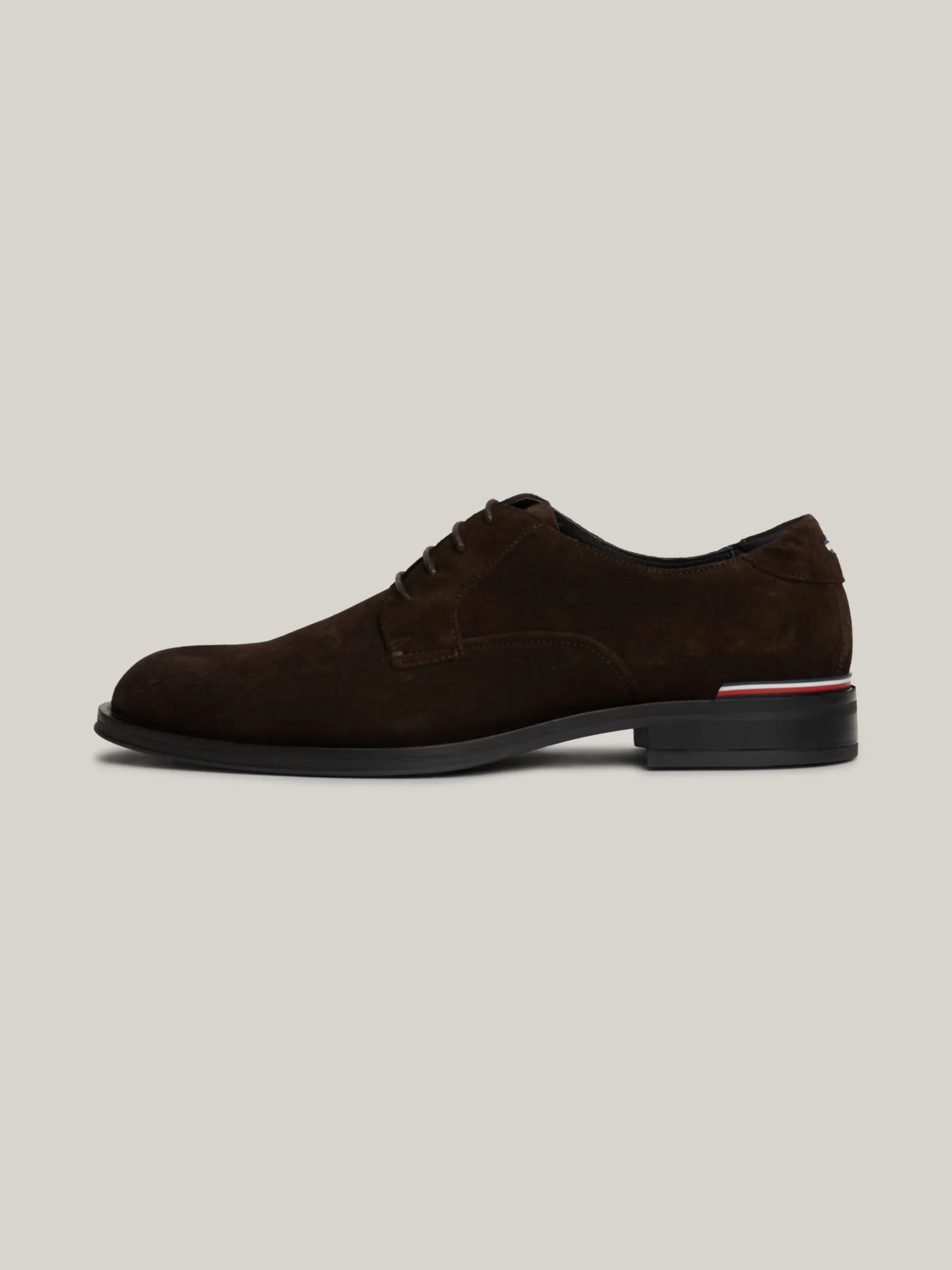 Buty Wizytowe*Tommy Hilfiger Zamszowe Derby DARK COFFEE