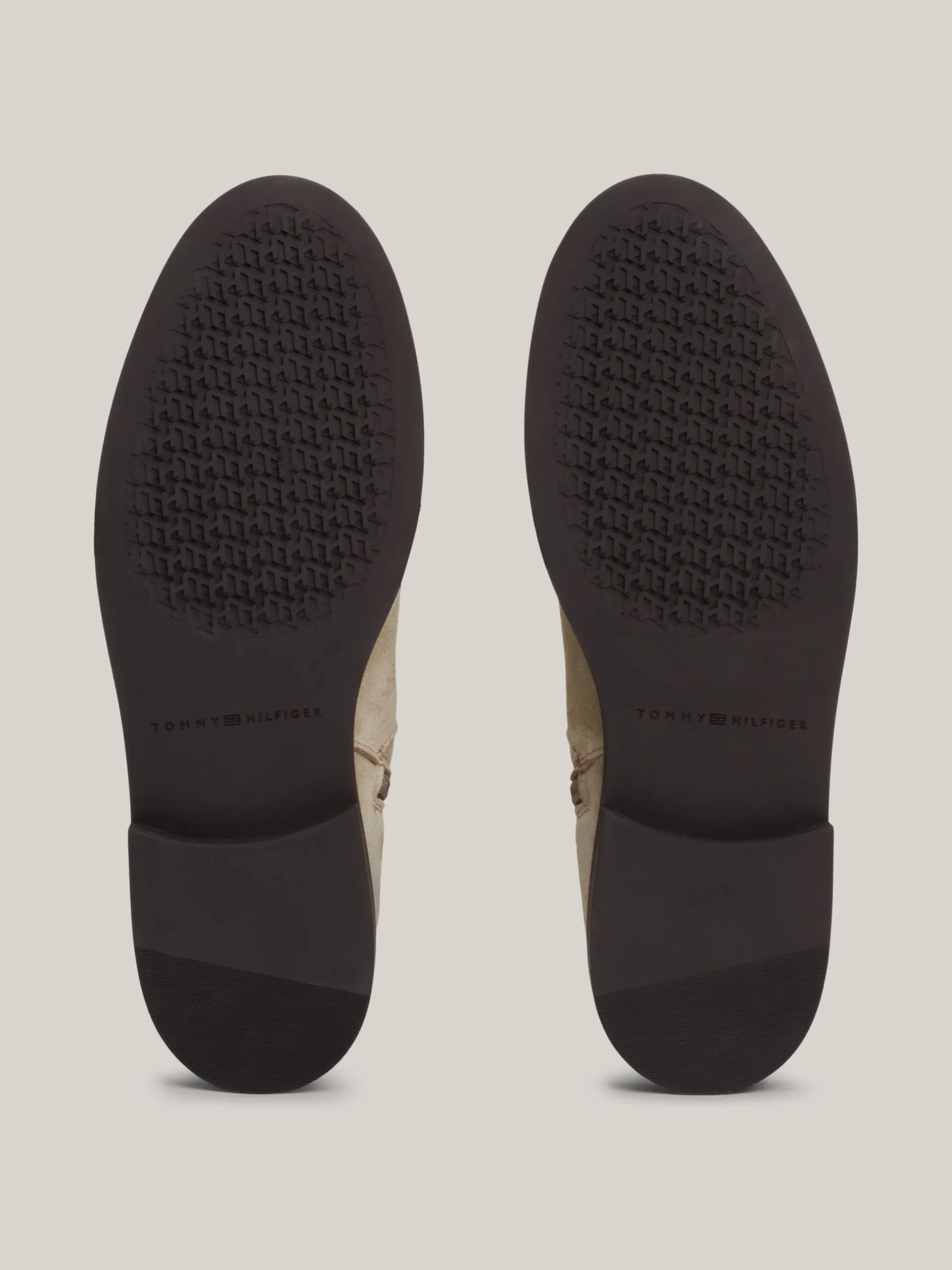 Kozaki|Botki*Tommy Hilfiger Zamszowe Kozaki Z Flagą BEIGE