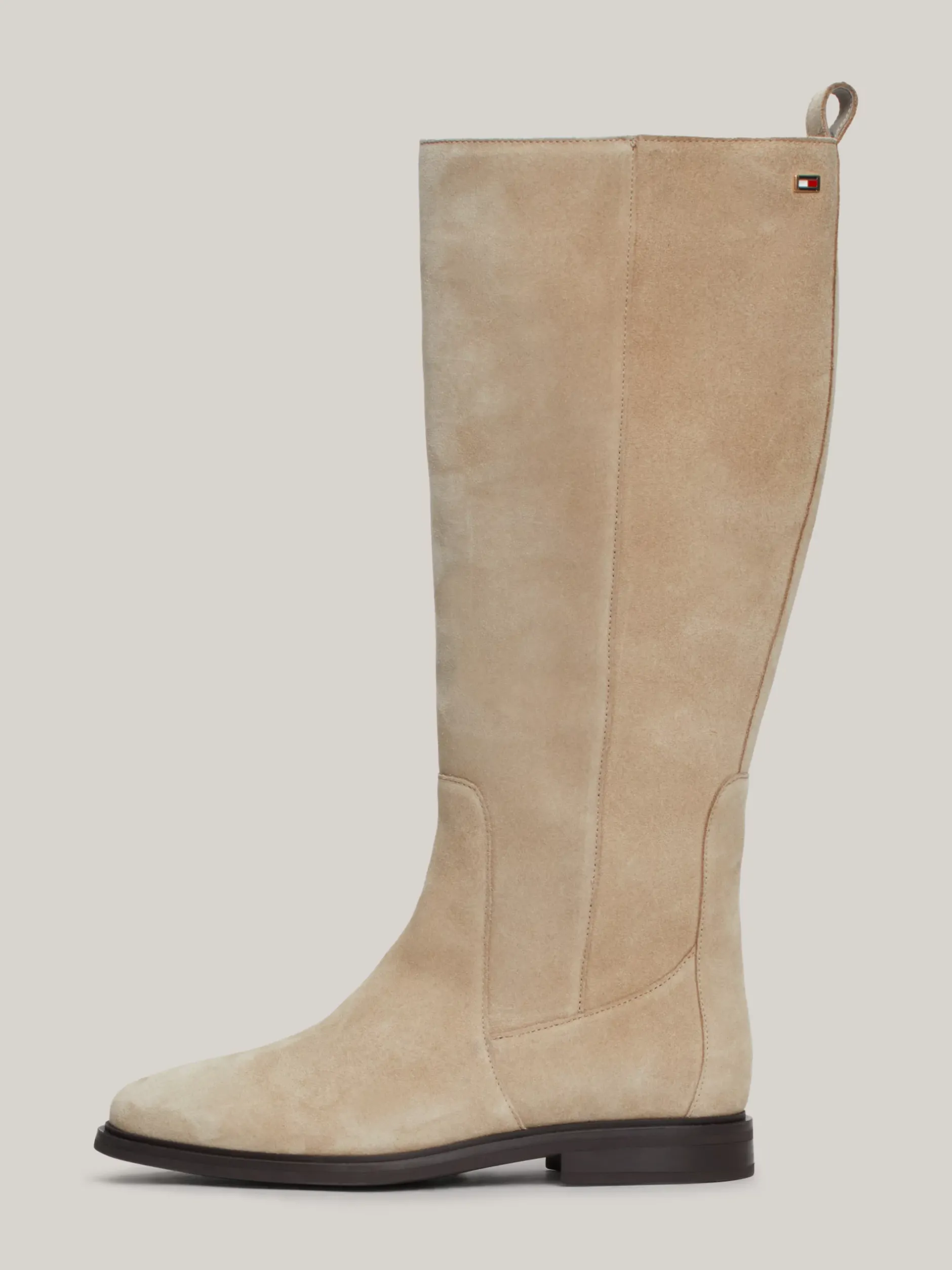 Kozaki|Botki*Tommy Hilfiger Zamszowe Kozaki Z Flagą BEIGE
