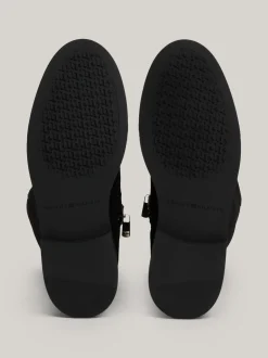 Kozaki|Botki*Tommy Hilfiger Zamszowe Kozaki Z Flagą BLACK