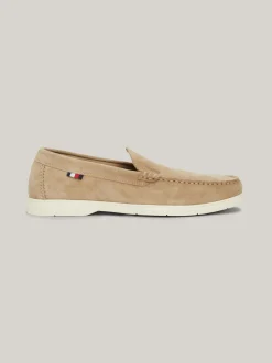Mokasyny & Buty Żeglarskie|Buty Casual*Tommy Hilfiger Zamszowe Mokasyny Na Kontrastowej Podeszwie BEIGE