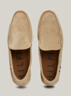 Mokasyny & Buty Żeglarskie|Buty Casual*Tommy Hilfiger Zamszowe Mokasyny Na Kontrastowej Podeszwie BEIGE