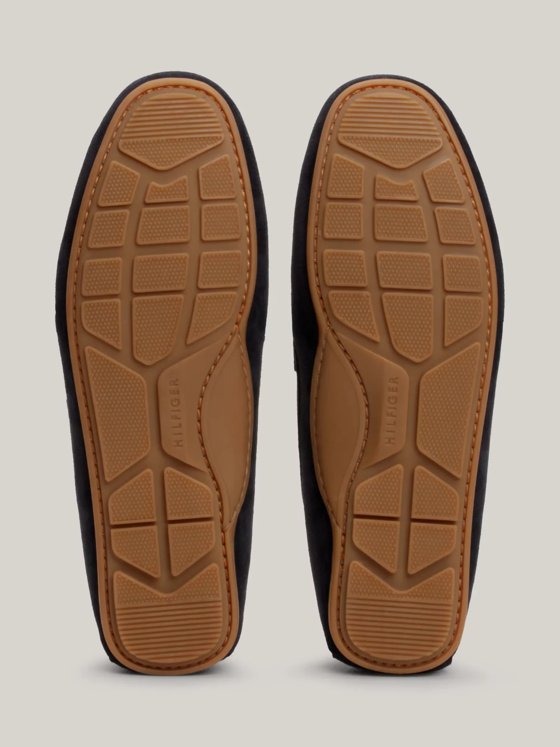Mokasyny & Buty Żeglarskie|Buty Casual*Tommy Hilfiger Zamszowe Mokasyny Typu Driver Z Flagą DESERT SKY