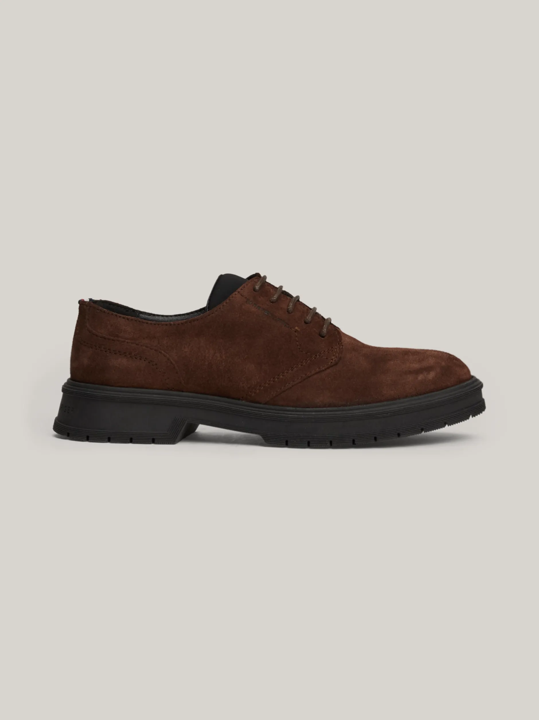 Buty Wizytowe*Tommy Hilfiger Zamszowe Sznurowane Buty Typu Derby COCOA
