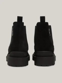 Sztyblety|Buty*Tommy Hilfiger Zamszowe Sztyblety Na Podeszwie Z Protektorem BLACK