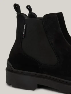 Sztyblety|Buty*Tommy Hilfiger Zamszowe Sztyblety Na Podeszwie Z Protektorem BLACK