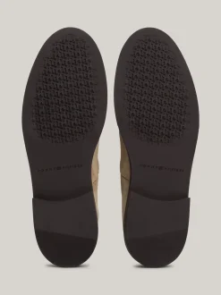 Chelsea Boots|Botki*Tommy Hilfiger Zamszowe Sztyblety Z Emaliowaną Flagą BEIGE