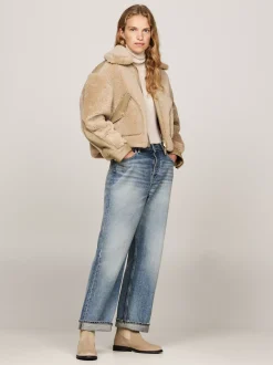 Chelsea Boots|Botki*Tommy Hilfiger Zamszowe Sztyblety Z Emaliowaną Flagą BEIGE