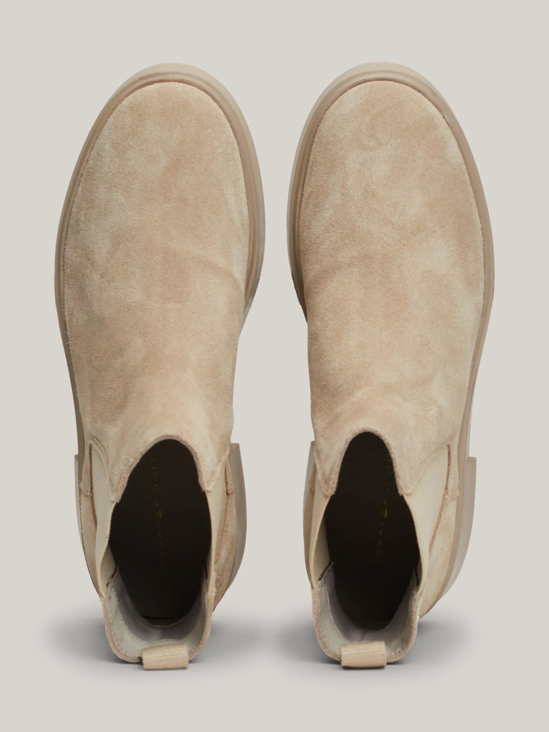 Chelsea Boots|Botki*Tommy Hilfiger Zamszowe Sztyblety Z Grubą Podeszwą BEIGE