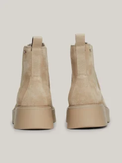 Chelsea Boots|Botki*Tommy Hilfiger Zamszowe Sztyblety Z Grubą Podeszwą BEIGE