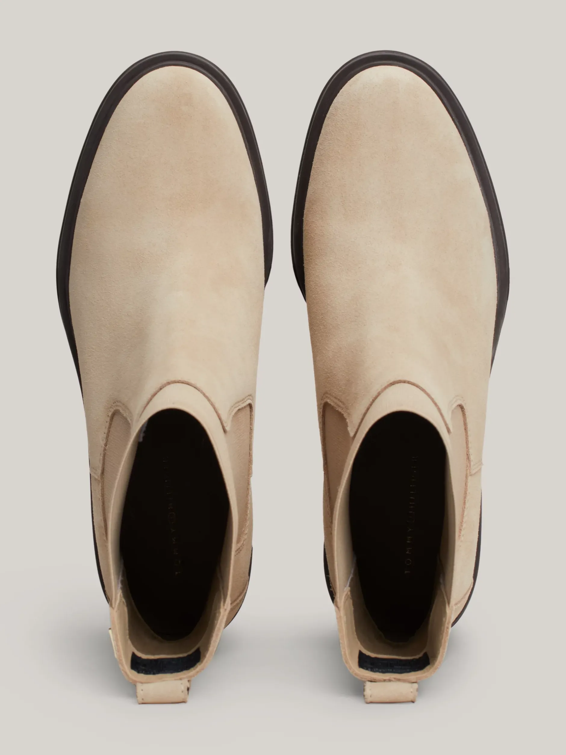 Chelsea Boots|Botki*Tommy Hilfiger Zamszowe Sztyblety Z Obcasem Klockowym BEIGE