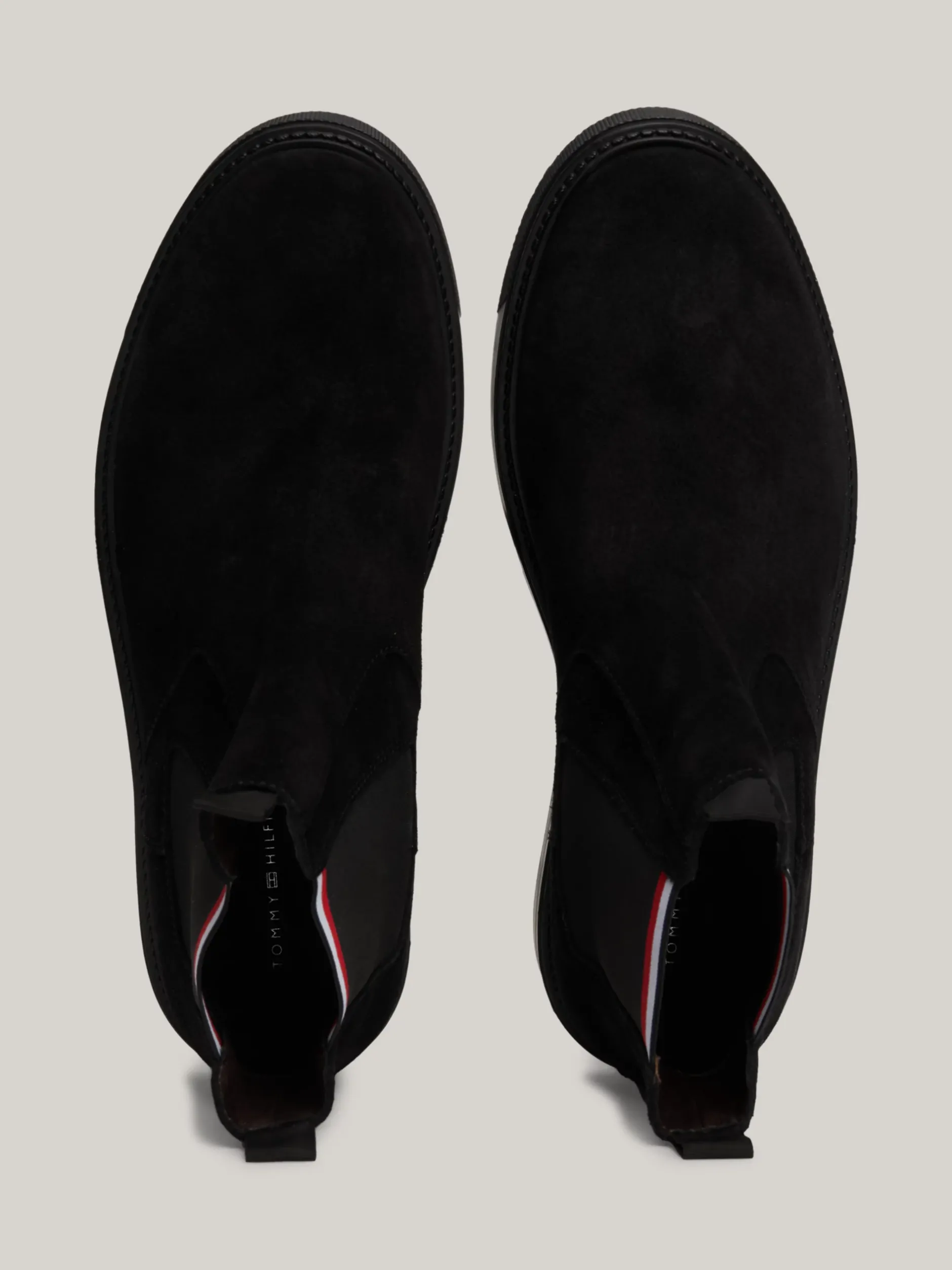 Sztyblety|Buty*Tommy Hilfiger Zamszowe Sztyblety Z Sygnowaną Tasiemką BLACK