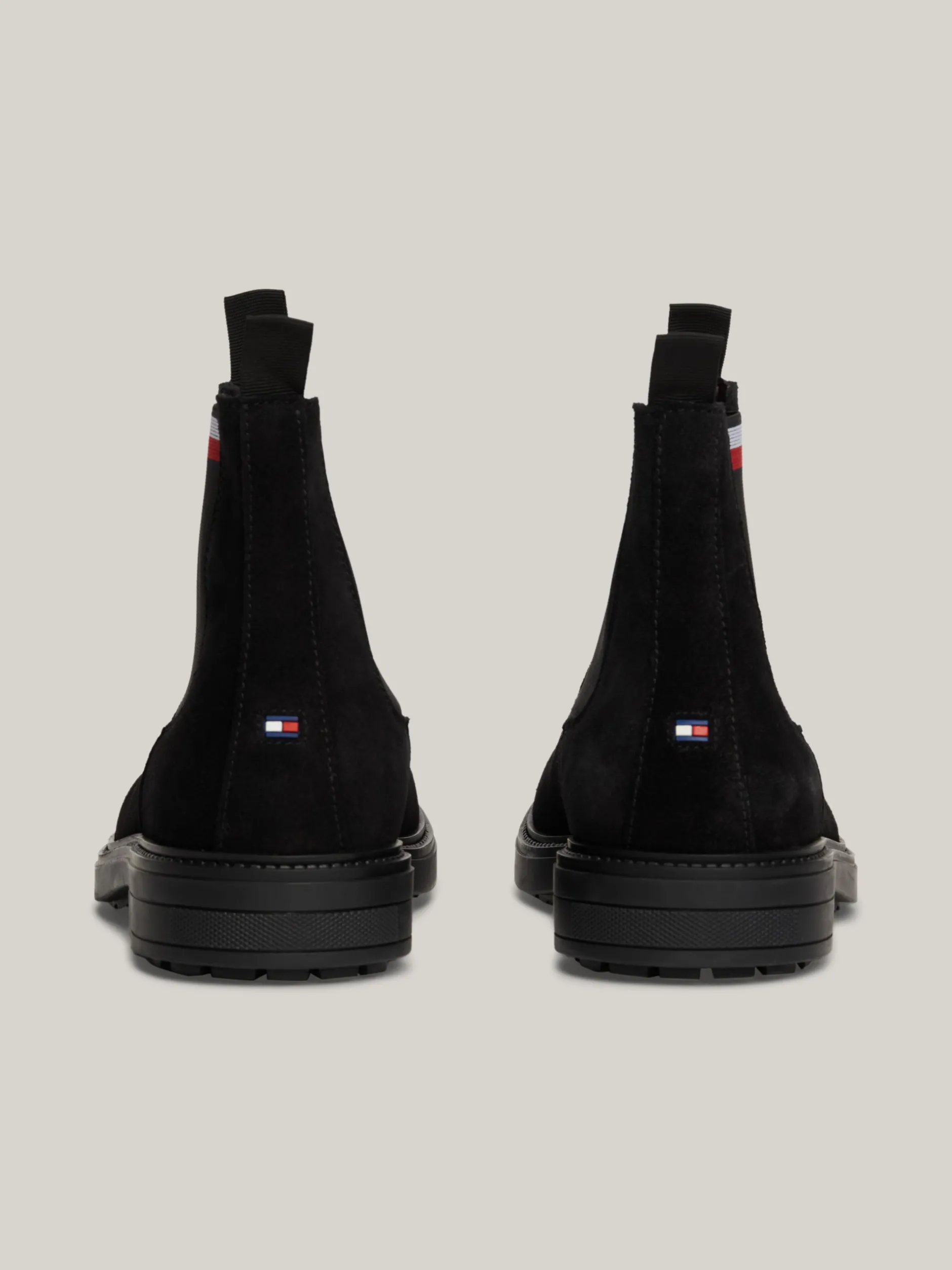 Sztyblety|Buty*Tommy Hilfiger Zamszowe Sztyblety Z Sygnowaną Tasiemką BLACK