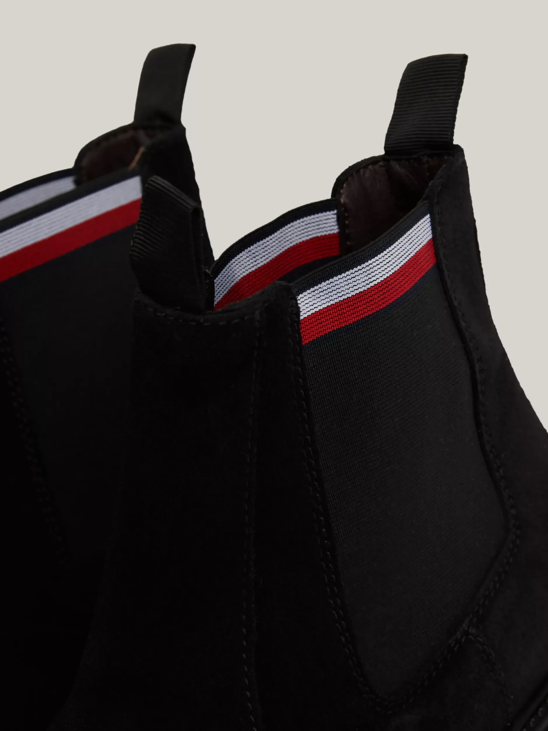 Sztyblety|Buty*Tommy Hilfiger Zamszowe Sztyblety Z Sygnowaną Tasiemką BLACK