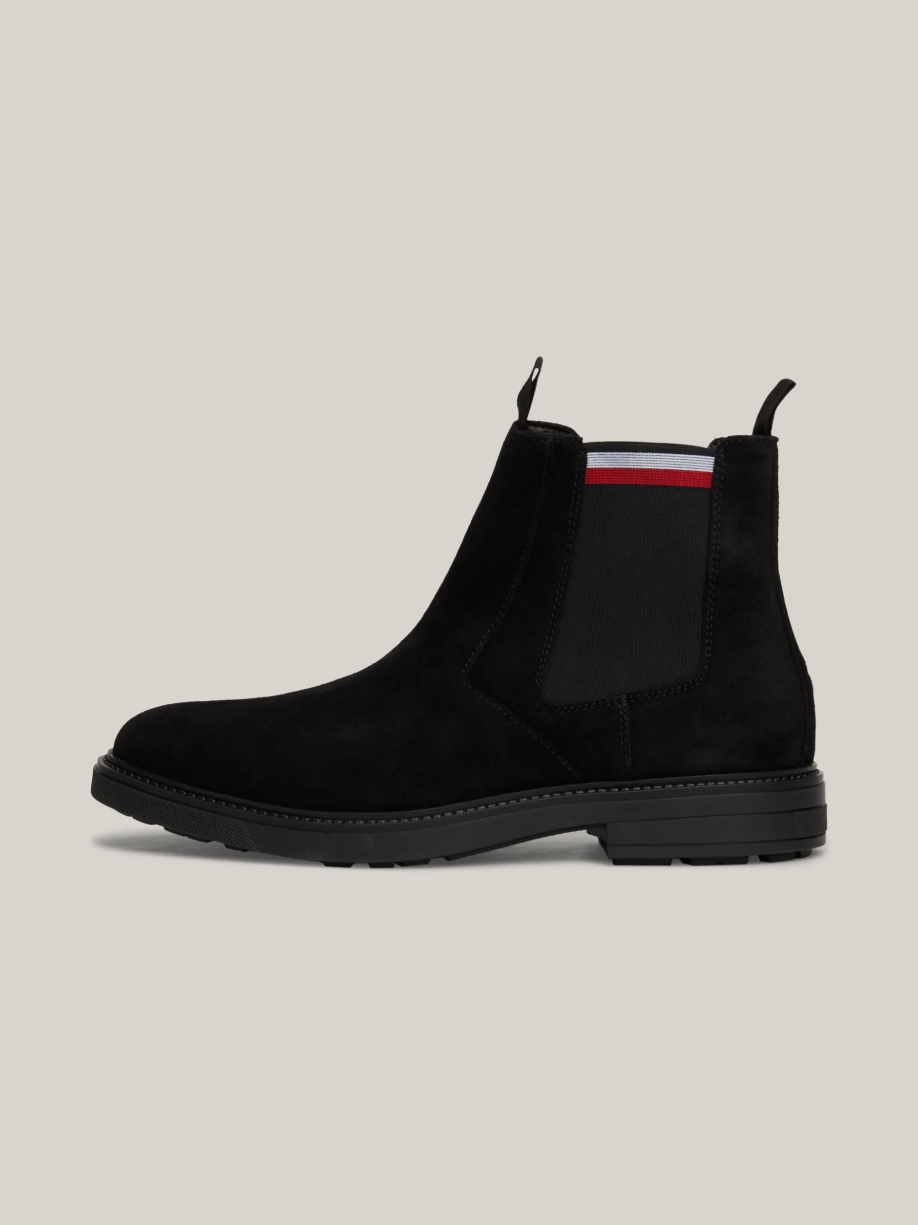 Sztyblety|Buty*Tommy Hilfiger Zamszowe Sztyblety Z Sygnowaną Tasiemką BLACK