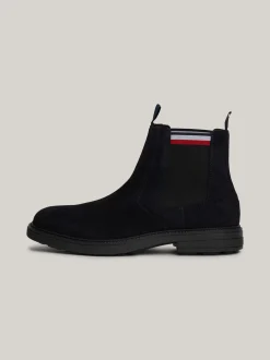 Sztyblety|Buty*Tommy Hilfiger Zamszowe Sztyblety Z Sygnowaną Tasiemką DESERT SKY
