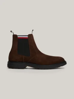 Sztyblety|Buty*Tommy Hilfiger Zamszowe Sztyblety Z Sygnowaną Tasiemką COCOA