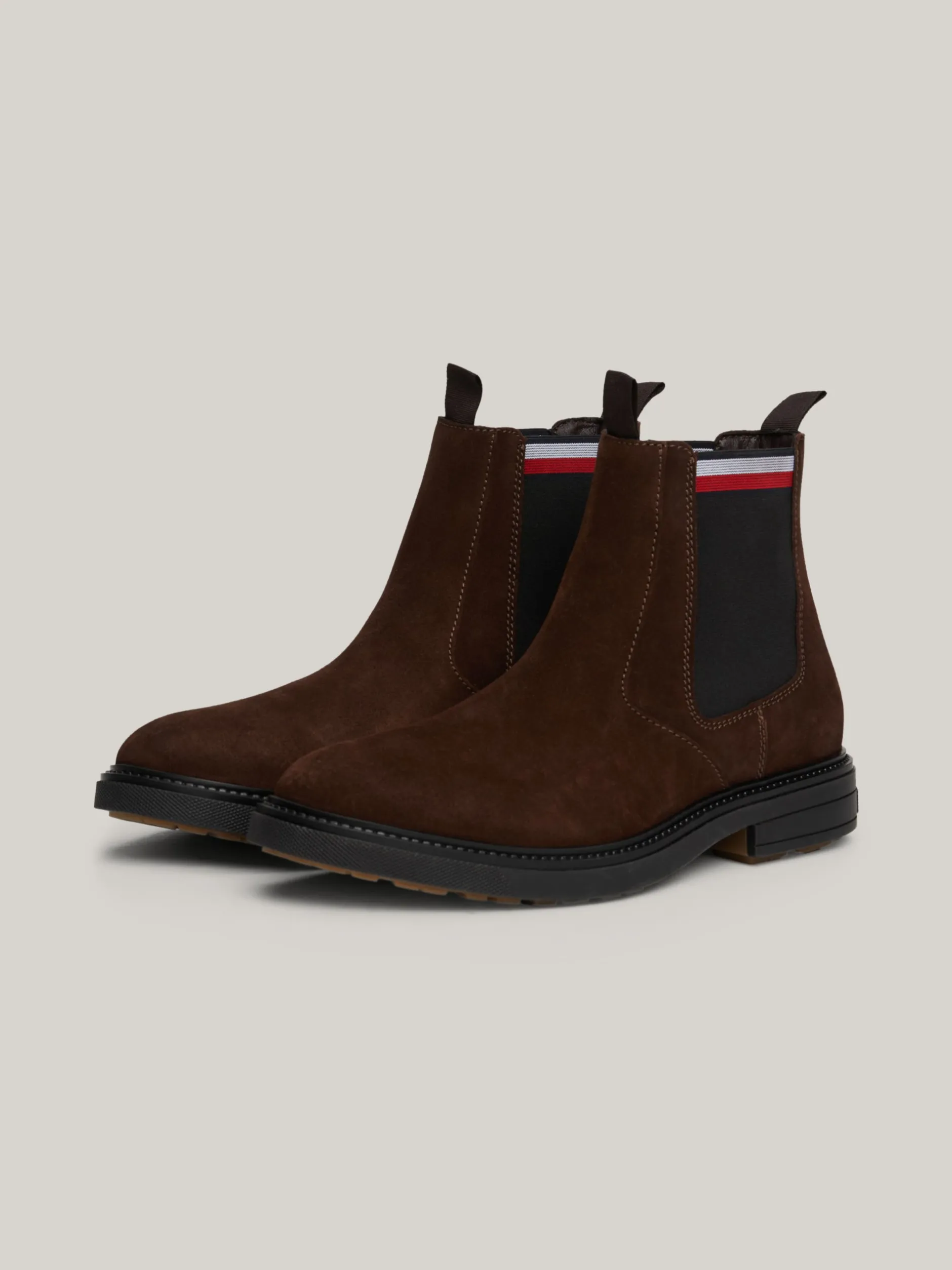 Sztyblety|Buty*Tommy Hilfiger Zamszowe Sztyblety Z Sygnowaną Tasiemką COCOA
