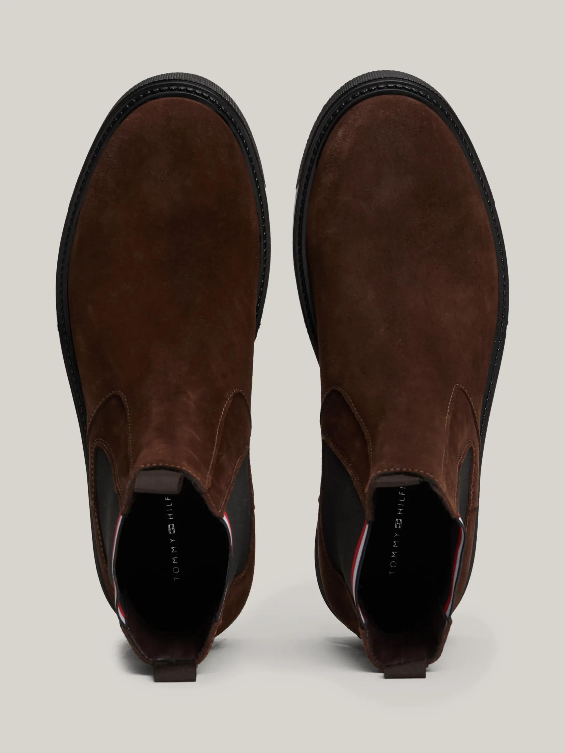 Sztyblety|Buty*Tommy Hilfiger Zamszowe Sztyblety Z Sygnowaną Tasiemką COCOA