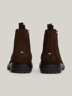 Sztyblety|Buty*Tommy Hilfiger Zamszowe Sztyblety Z Sygnowaną Tasiemką COCOA