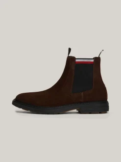 Sztyblety|Buty*Tommy Hilfiger Zamszowe Sztyblety Z Sygnowaną Tasiemką COCOA