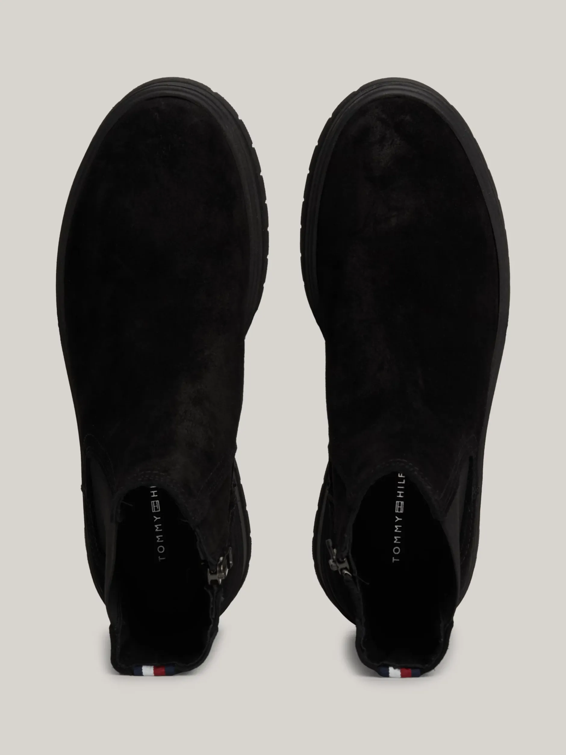 Sztyblety|Buty*Tommy Hilfiger Zamszowe Sztyblety Z Zamkiem BLACK